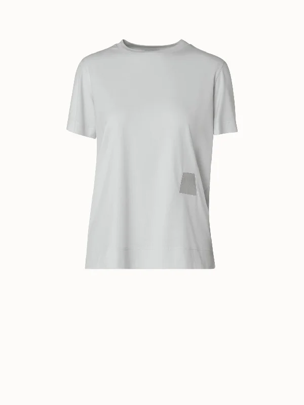 T-shirt Cotton Jersey Trapezoid Tulle Detail