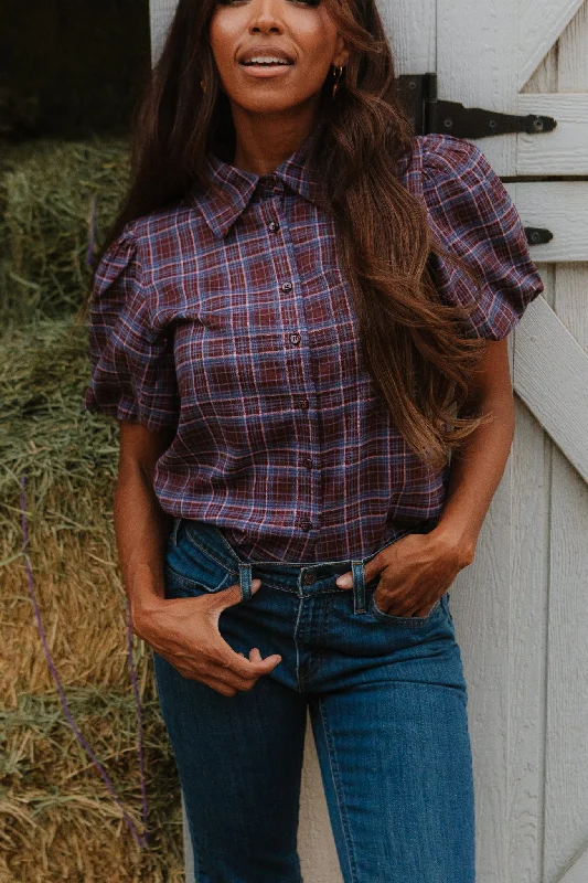 Virginia Blouse in Plaid