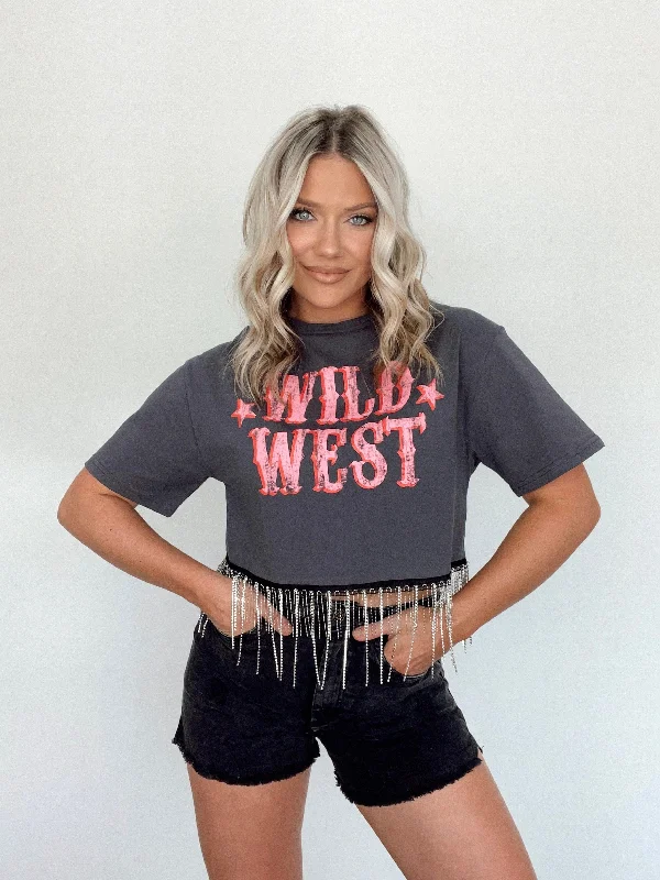 Wild West Rhinestone Fringe Top