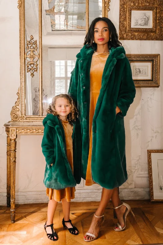 Willa Coat in Green - FINAL SALE