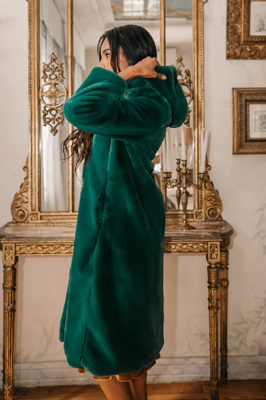 Willa Coat in Green - FINAL SALE