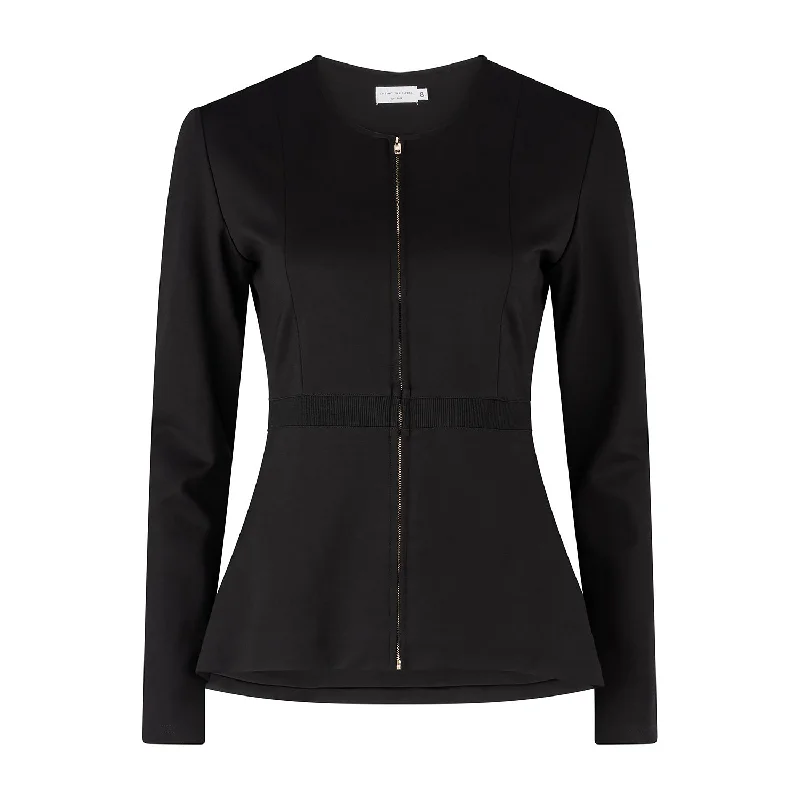 Willow Peplum  Jacket - Black